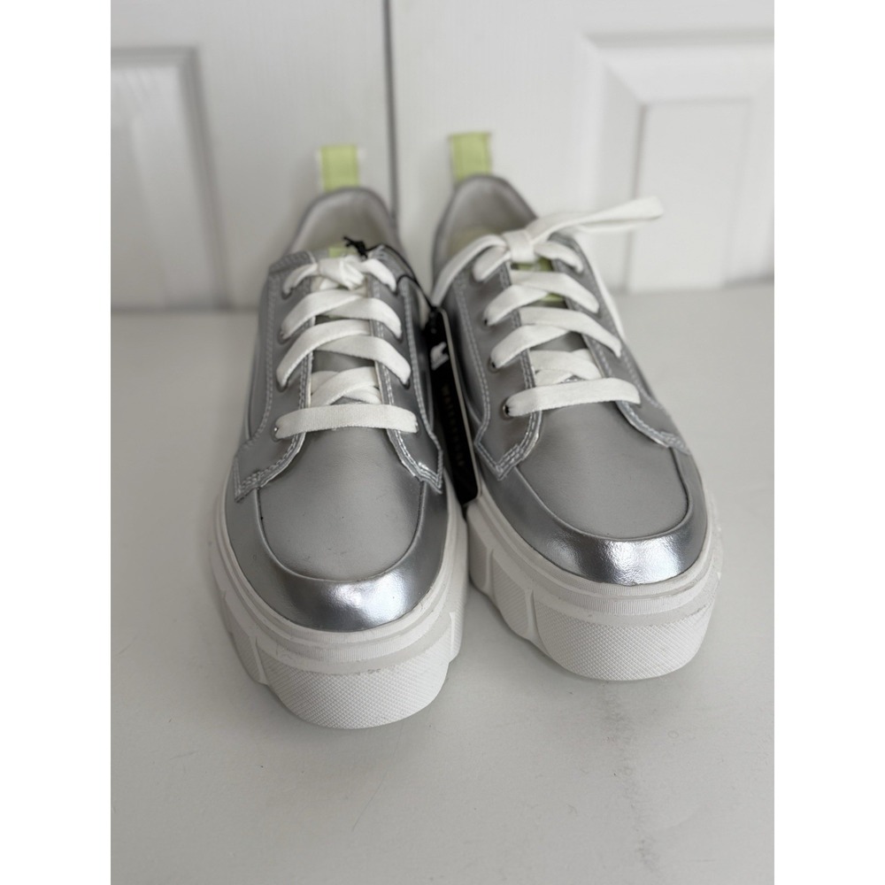 Sorel Caribou X Waterproof Sneakers Women's Platform Metallic Silver Chunky Sz 9 - Picture 2 of 9